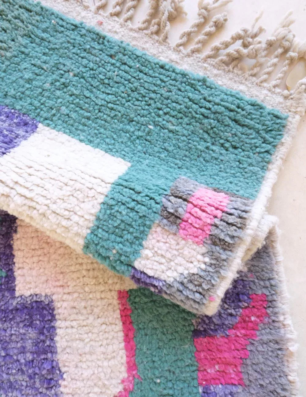 Modern Boujad Wool Runner Rug 9.1 x 2.2 ft / 276 x 69 cm - Surcoma