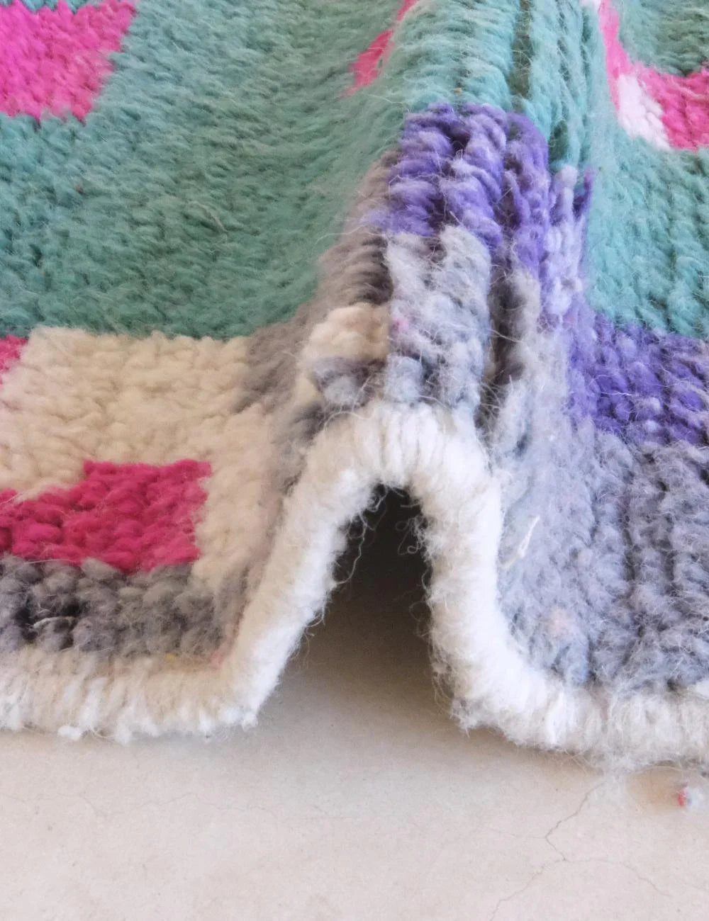 Modern Boujad Wool Runner Rug 9.1 x 2.2 ft / 276 x 69 cm - Surcoma