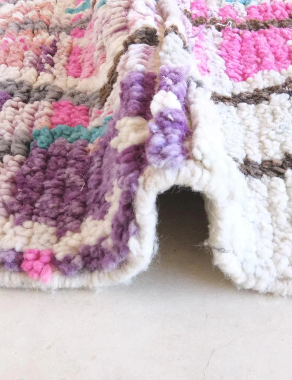 Moroccan Modern Pastel Runner Rug 12.7 x 2.3 ft / 388 x 72 cm - Surcoma