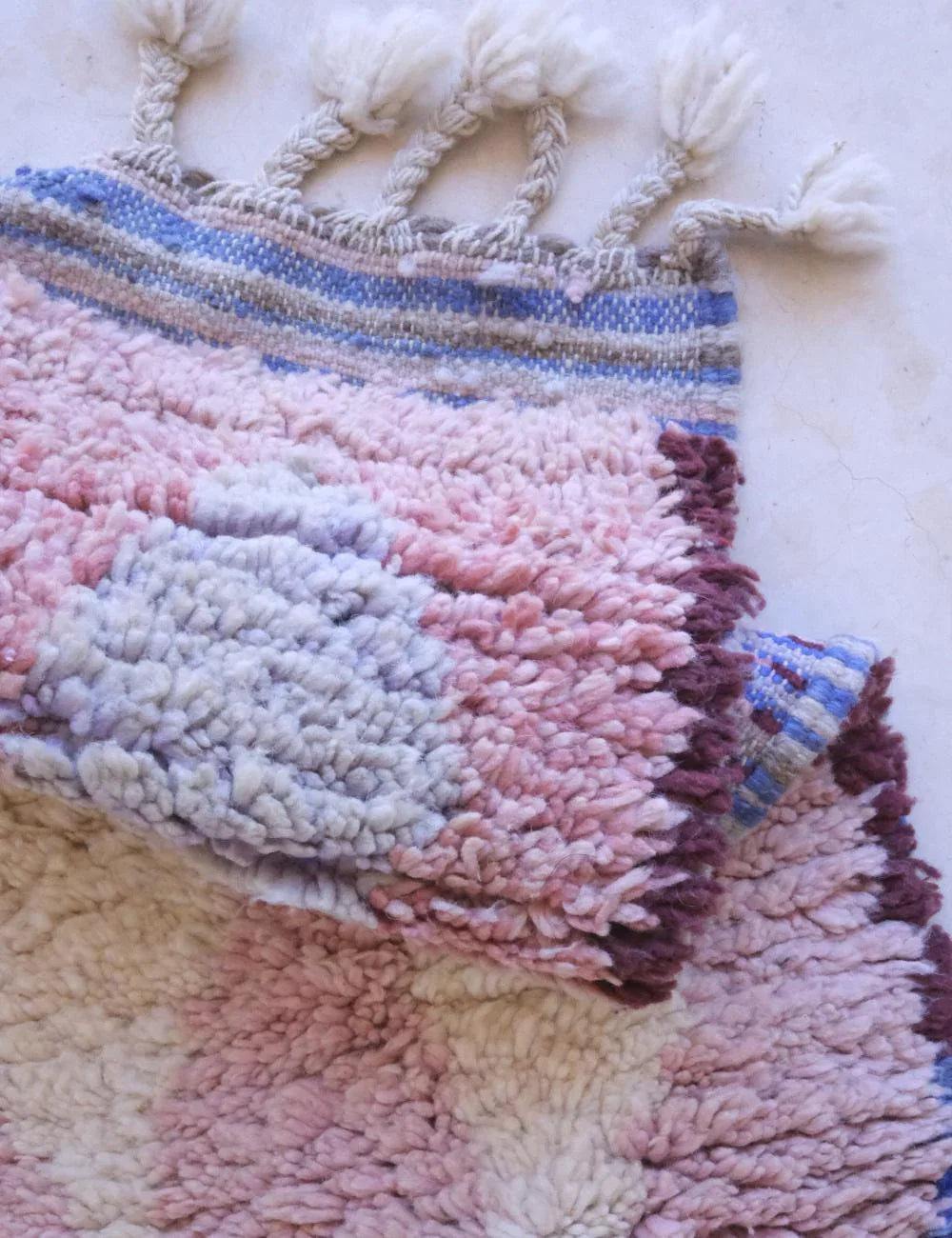 Moroccan Modern Boujad Runner Rug 12.5 x 2.5 ft / 382 x 79 cm - Surcoma