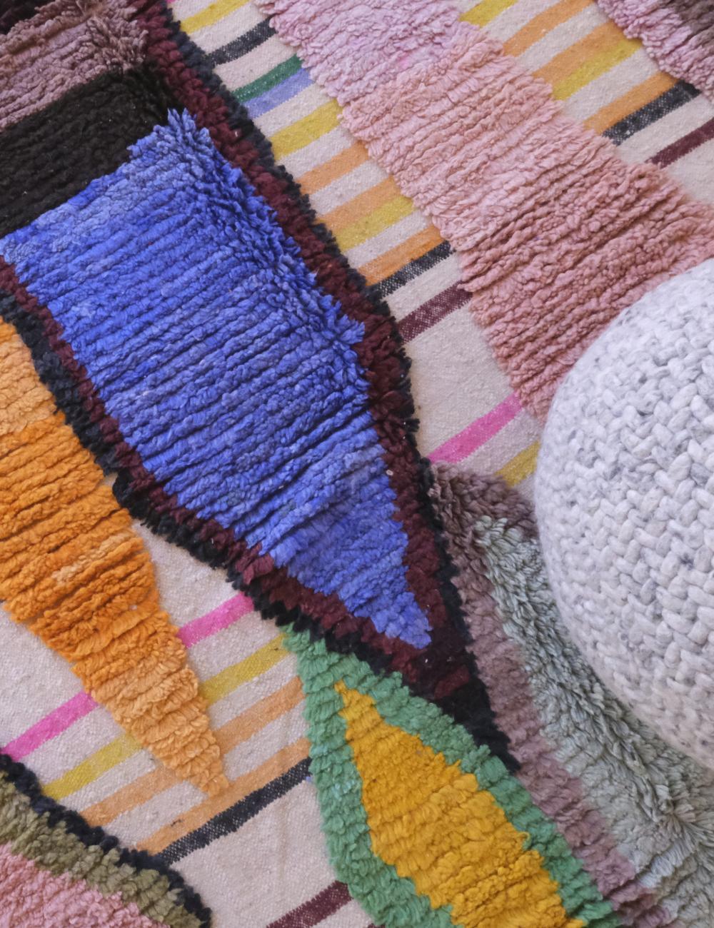 Moroccan Colorful Boujad Wool Rug 10.2 x 7 ft / 310 x 215 cm - Surcoma