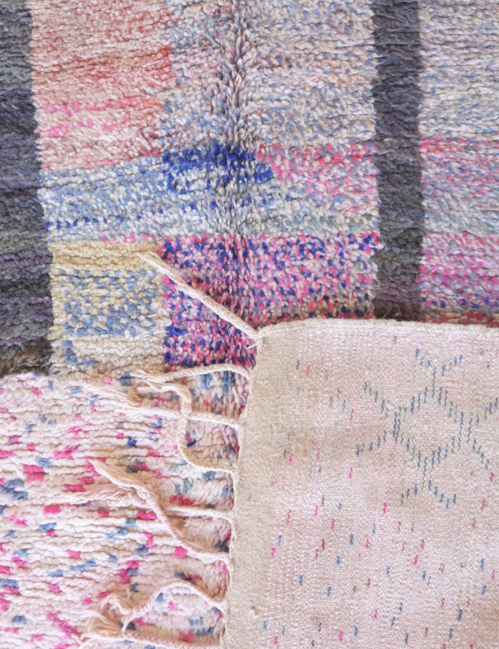 Moroccan Modern Pastel Wool Rug 9.3 x 5.6 ft / 284 x 172 cm - Surcoma