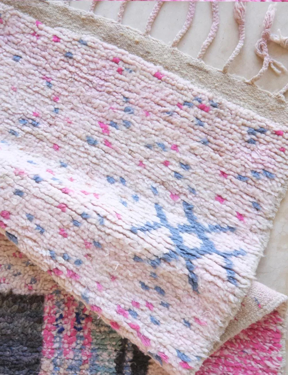 Moroccan Modern Pastel Wool Rug 9.3 x 5.6 ft / 284 x 172 cm - Surcoma