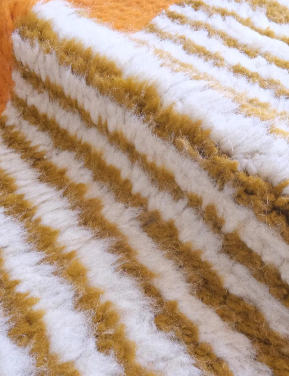 Moroccan Orange Handknotted Runner Rug 11.5 x 3.1 ft / 351 x 97 cm - Surcoma