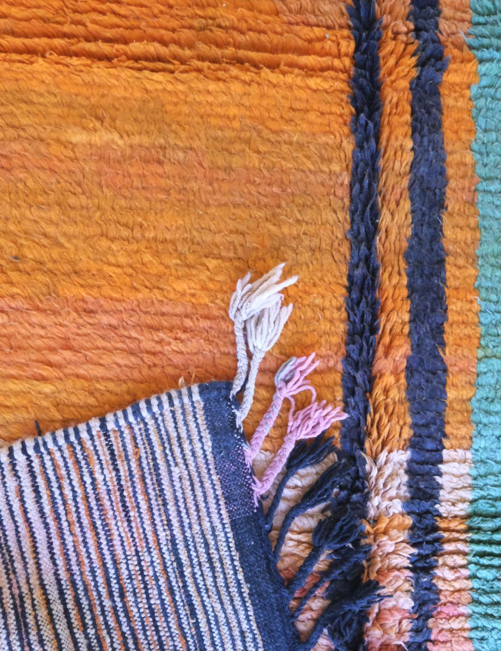Moroccan Orange Wool Rug 9.1 x 5.7 ft / 276 x 176 cm - Surcoma