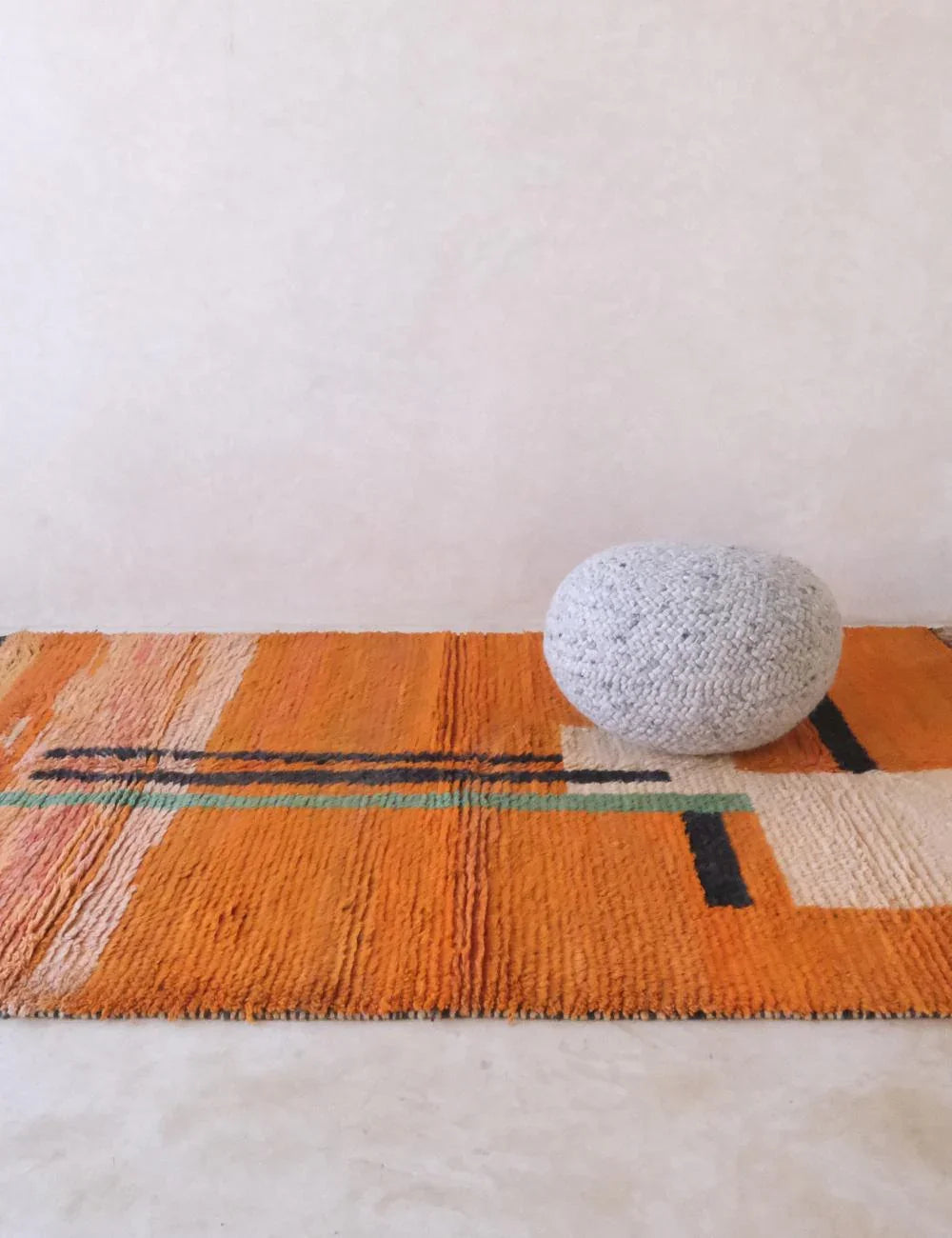 Moroccan Orange Wool Rug 9.1 x 5.7 ft / 276 x 176 cm - Surcoma