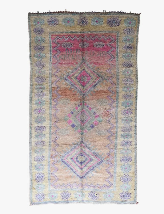 Moroccan Pastel Area Rug 11.2 x 6.5 ft / 340 x 198 cm - Surcoma