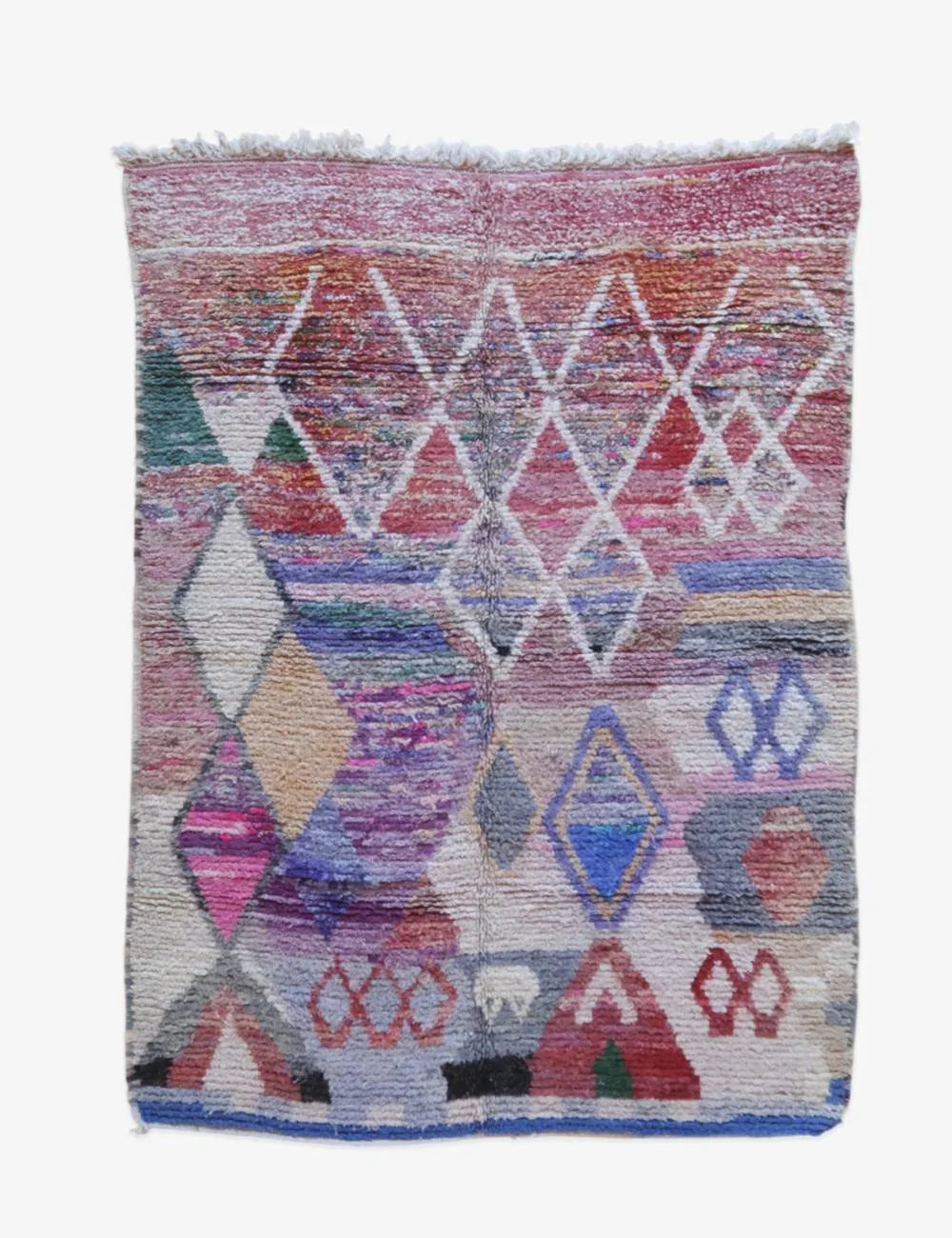 Moroccan Pastel Boujad Wool Rug 8.3 x 5.6 ft / 252 x 171 cm - Surcoma