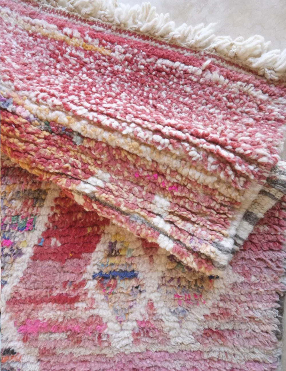Moroccan Pastel Boujad Wool Rug 8.3 x 5.6 ft / 252 x 171 cm - Surcoma