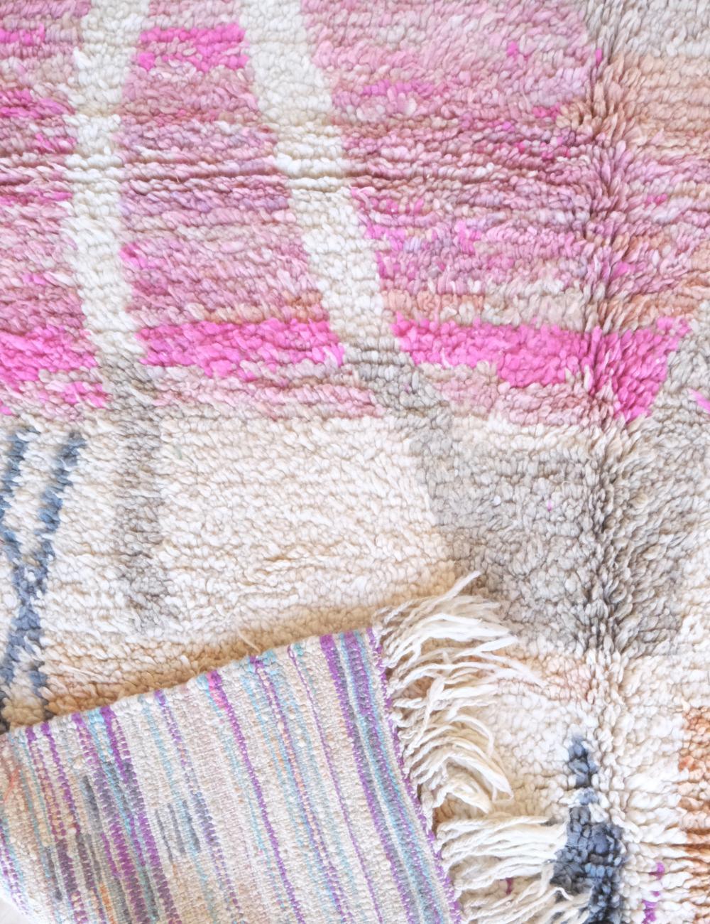 Moroccan Pastel Wool Rug 8.8 x 5.6 ft / 268 x 172 cm - Surcoma