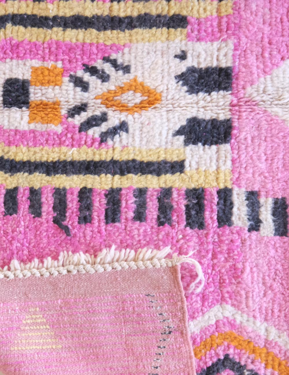 Moroccan Pink Tribal Style Rug 9.4 x 5.9 ft / 288 x 180 cm