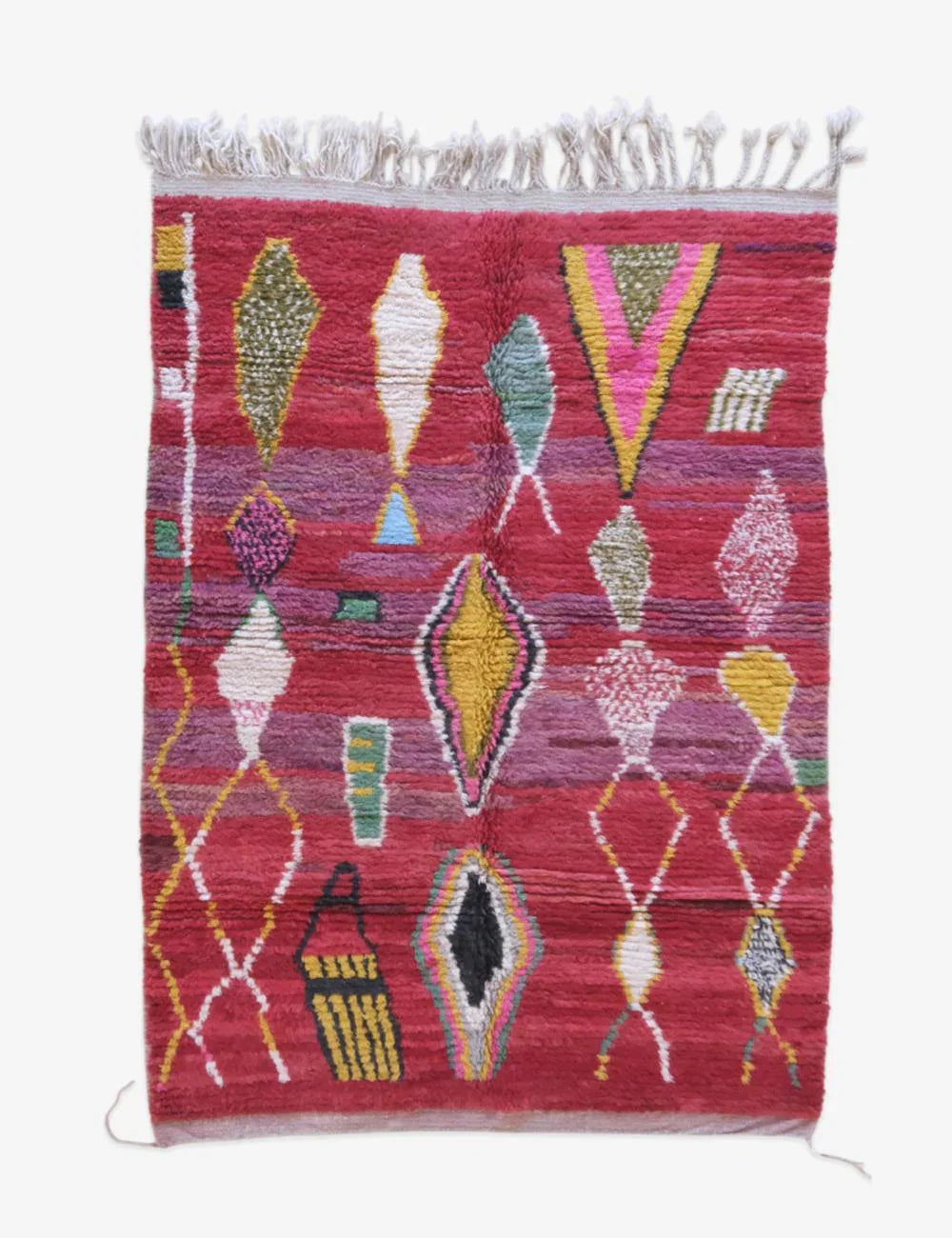 Moroccan Boujad Wool Rug 8.2 x 5.9 ft / 251 x 180 cm - Surcoma