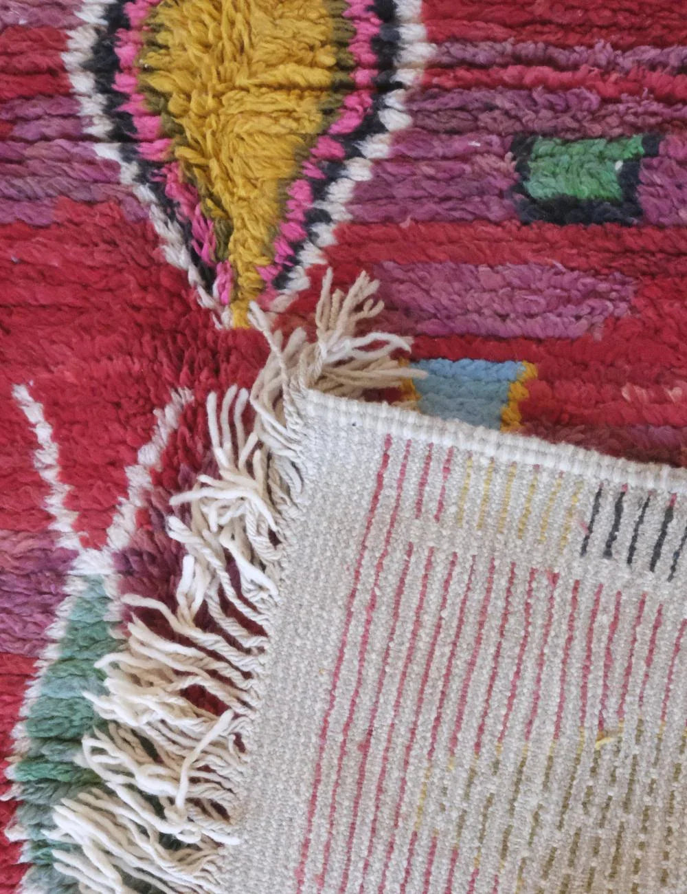 Moroccan Boujad Wool Rug 8.2 x 5.9 ft / 251 x 180 cm - Surcoma