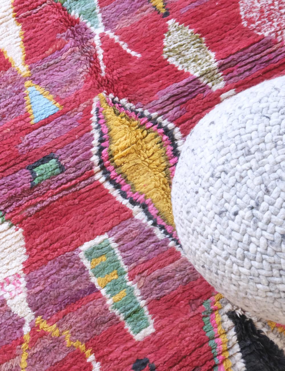 Moroccan Boujad Wool Rug 8.2 x 5.9 ft / 251 x 180 cm - Surcoma