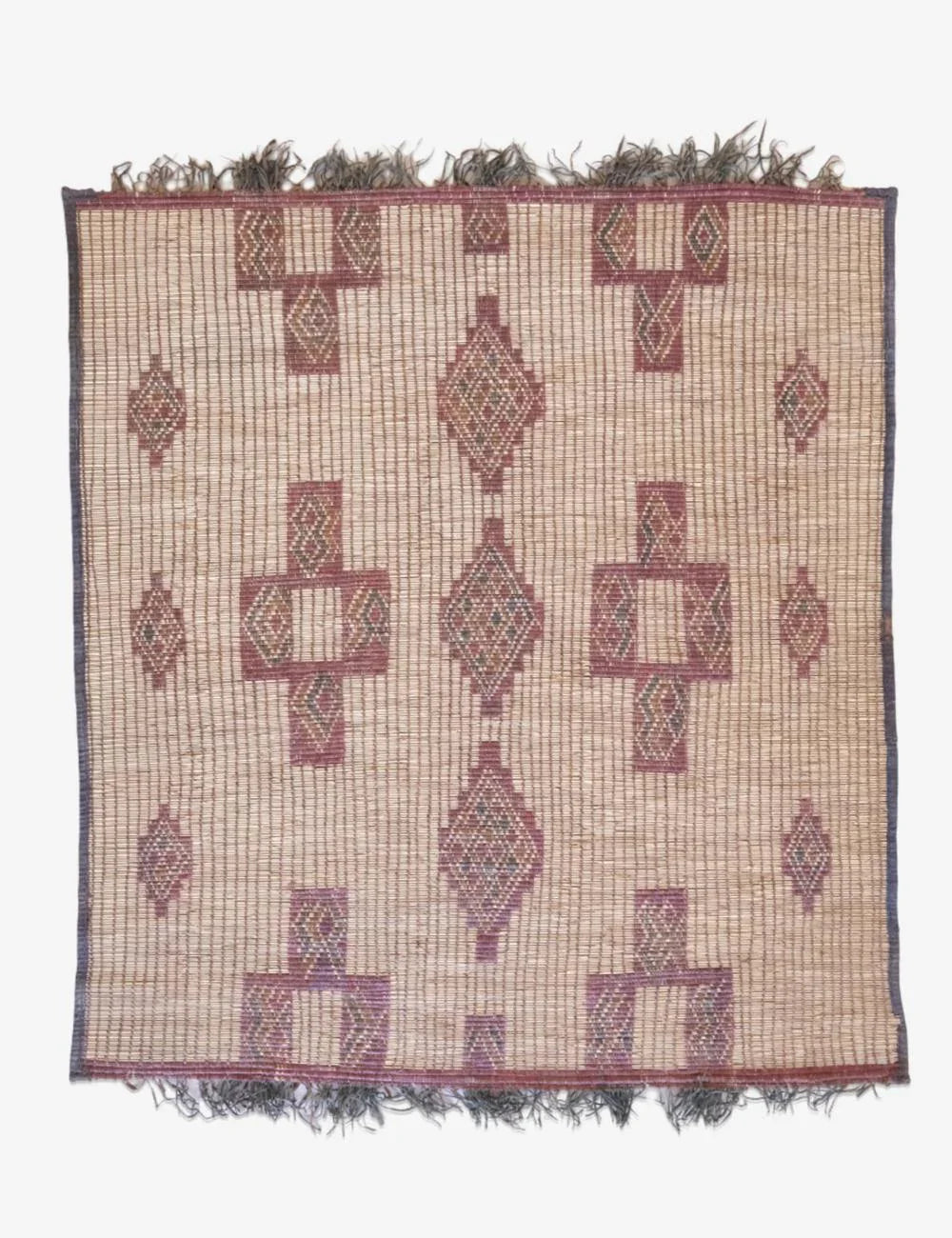 Small Mauritanian Tuareg Mat 3.6 x 3.11 ft / 107 x 121 cm - Surcoma