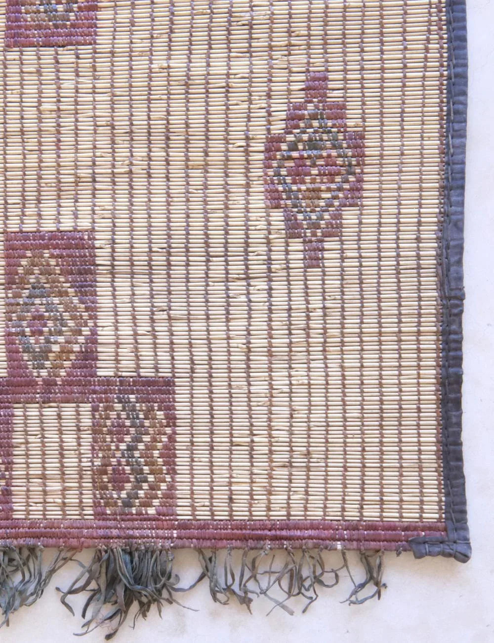 Small Mauritanian Tuareg Mat 3.6 x 3.11 ft / 107 x 121 cm - Surcoma