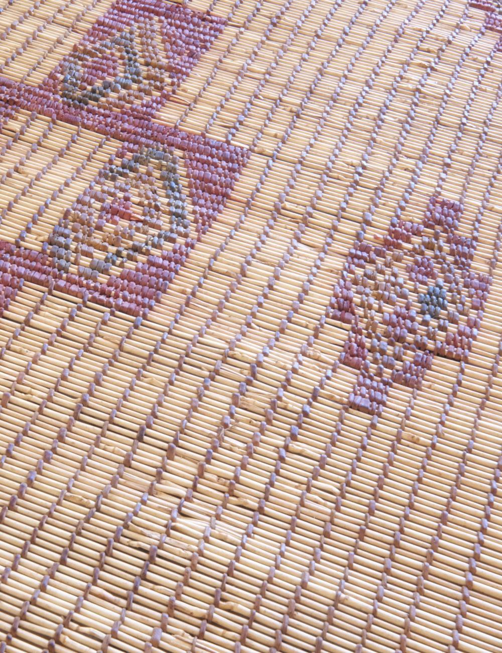 Small Mauritanian Tuareg Mat 3.6 x 3.11 ft / 107 x 121 cm - Surcoma
