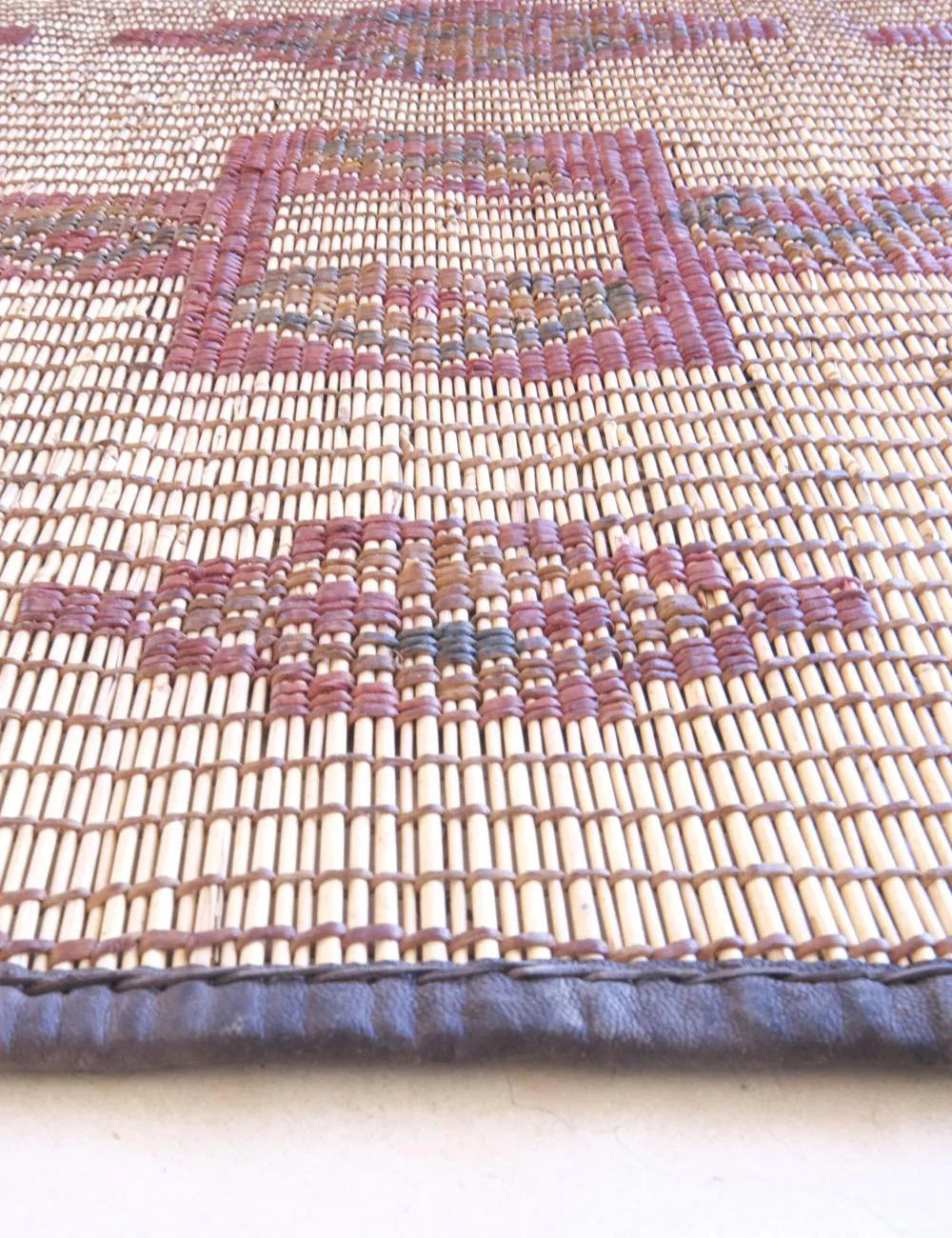 Small Mauritanian Tuareg Mat 3.6 x 3.11 ft / 107 x 121 cm - Surcoma