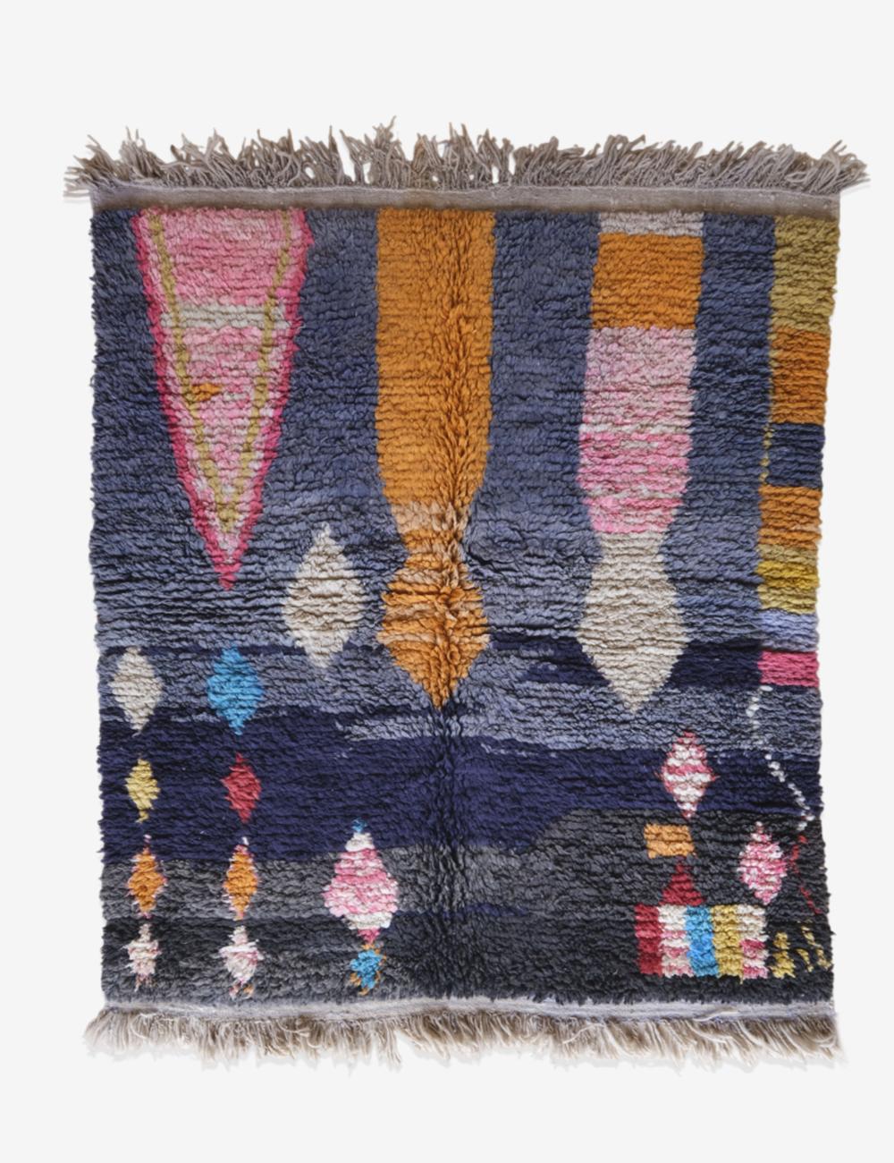 Boujad Moroccan Wool Rug 6.6 x 5.6 ft / 200 x 173 cm - Surcoma