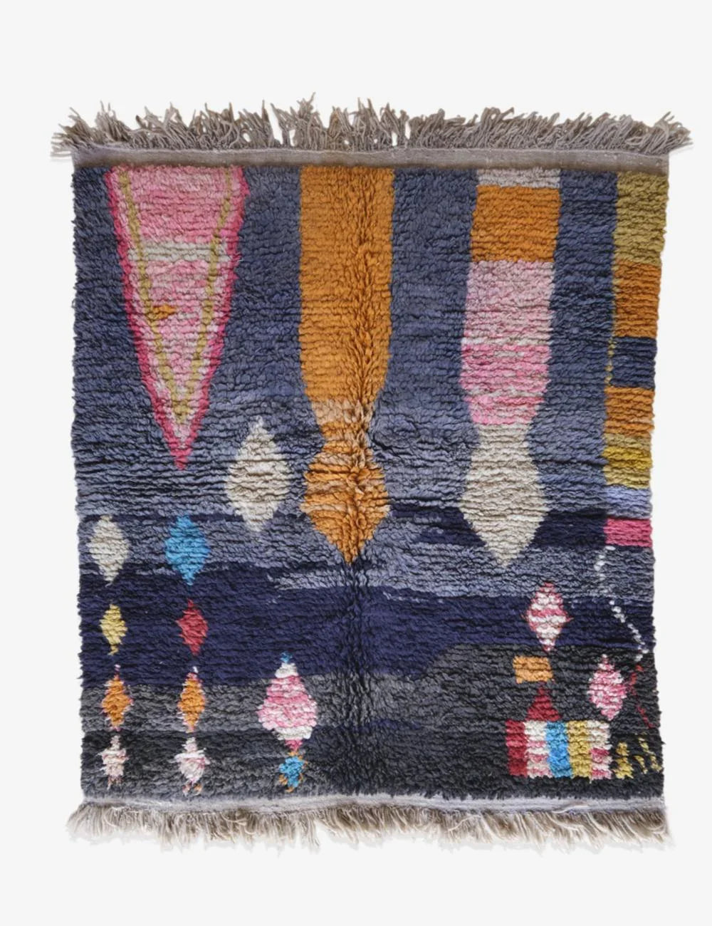 Boujad Moroccan Wool Rug 6.6 x 5.6 ft / 200 x 173 cm - Surcoma