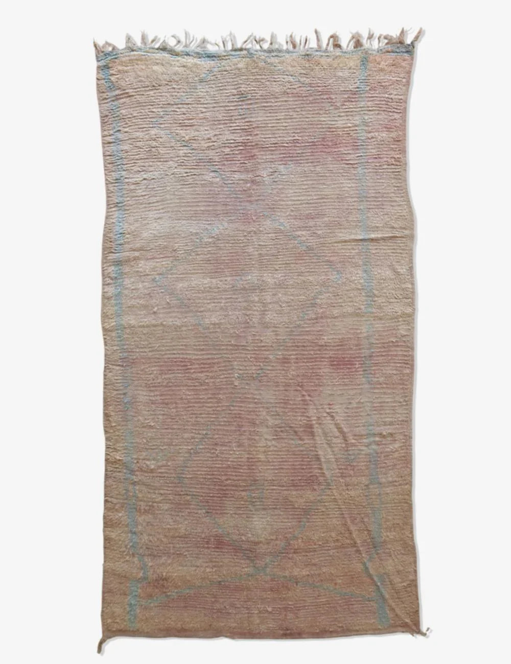 Handwoven Moroccan Peach Rug 9.4 x 4.9 ft / 288 x 152 cm - Surcoma