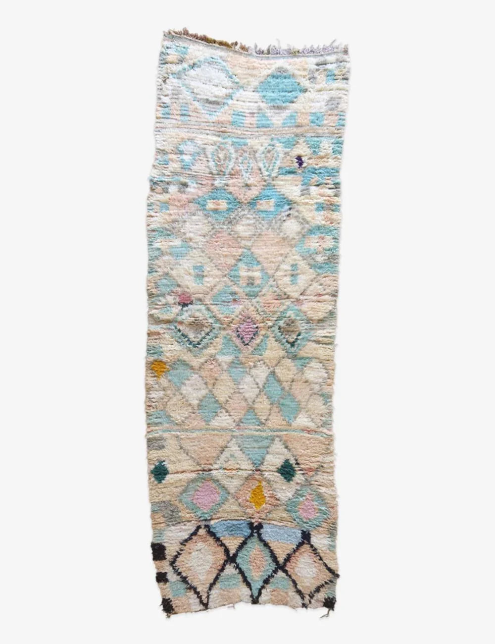 Neutral Hallway Moroccan Rug 11.2 x 3.6 ft / 340 x 110 cm - Surcoma
