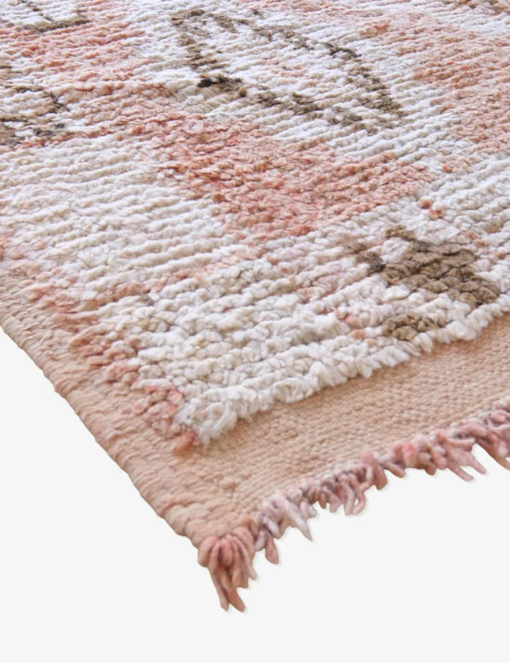 Boujad Moroccan Coral Pink Rug 8.6 x 5.3 ft / 263 x 164 cm - Surcoma