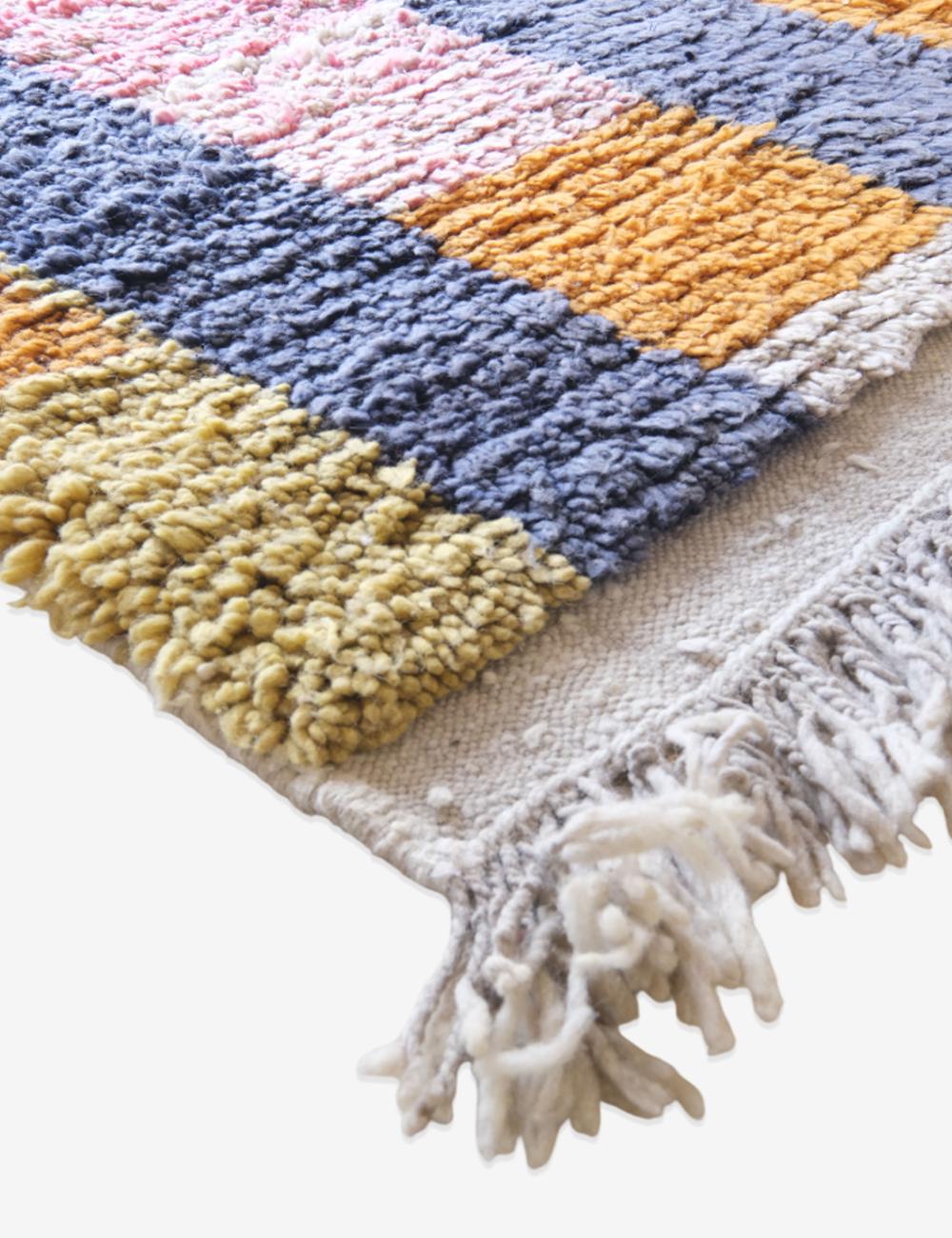 Boujad Moroccan Wool Rug 6.6 x 5.6 ft / 200 x 173 cm - Surcoma
