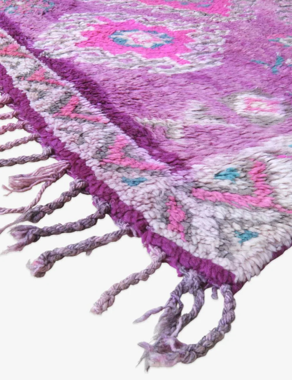 Purple Moroccan Wool Rug 9 x 7 ft / 275 x 214 cm - Surcoma