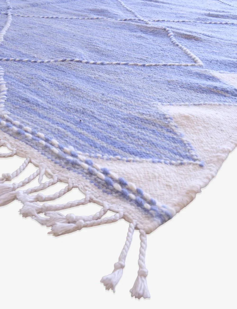 Blue Kilim Moroccan Rug 10.2 x 6.6 ft / 311 x 203 cm - Surcoma