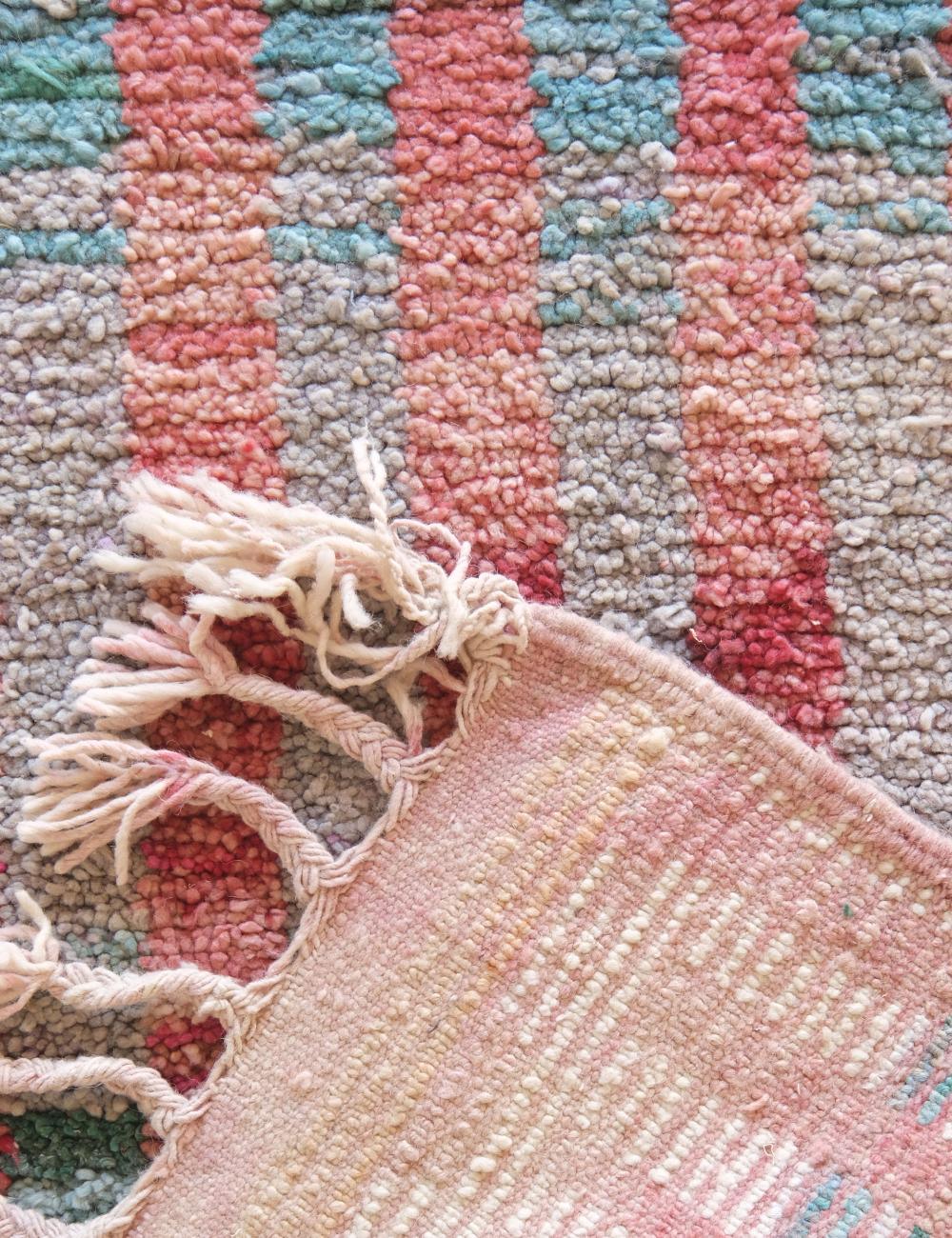 Neutral Moroccan Runner Rug 13.4 x 2.7 ft / 408 x 84 cm - Surcoma