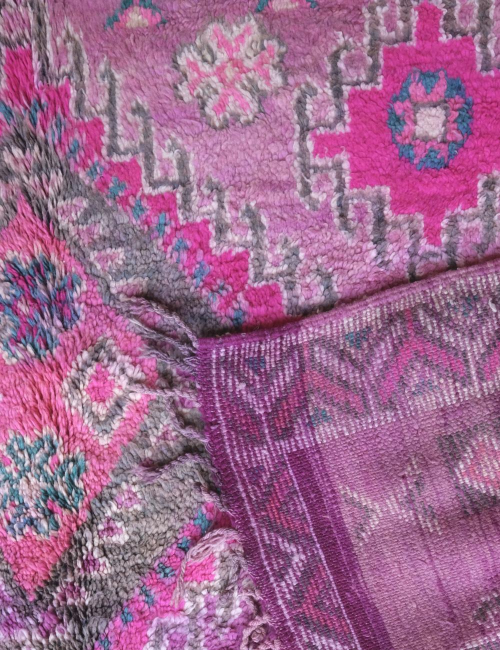 Purple Moroccan Wool Rug 9 x 7 ft / 275 x 214 cm - Surcoma
