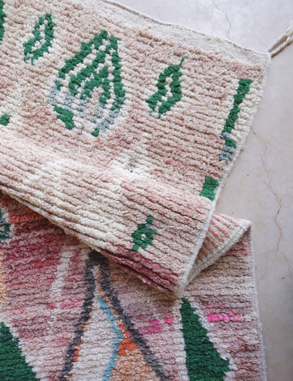 Neutral Moroccan Runner Rug 13.4 x 2.7 ft / 408 x 84 cm - Surcoma