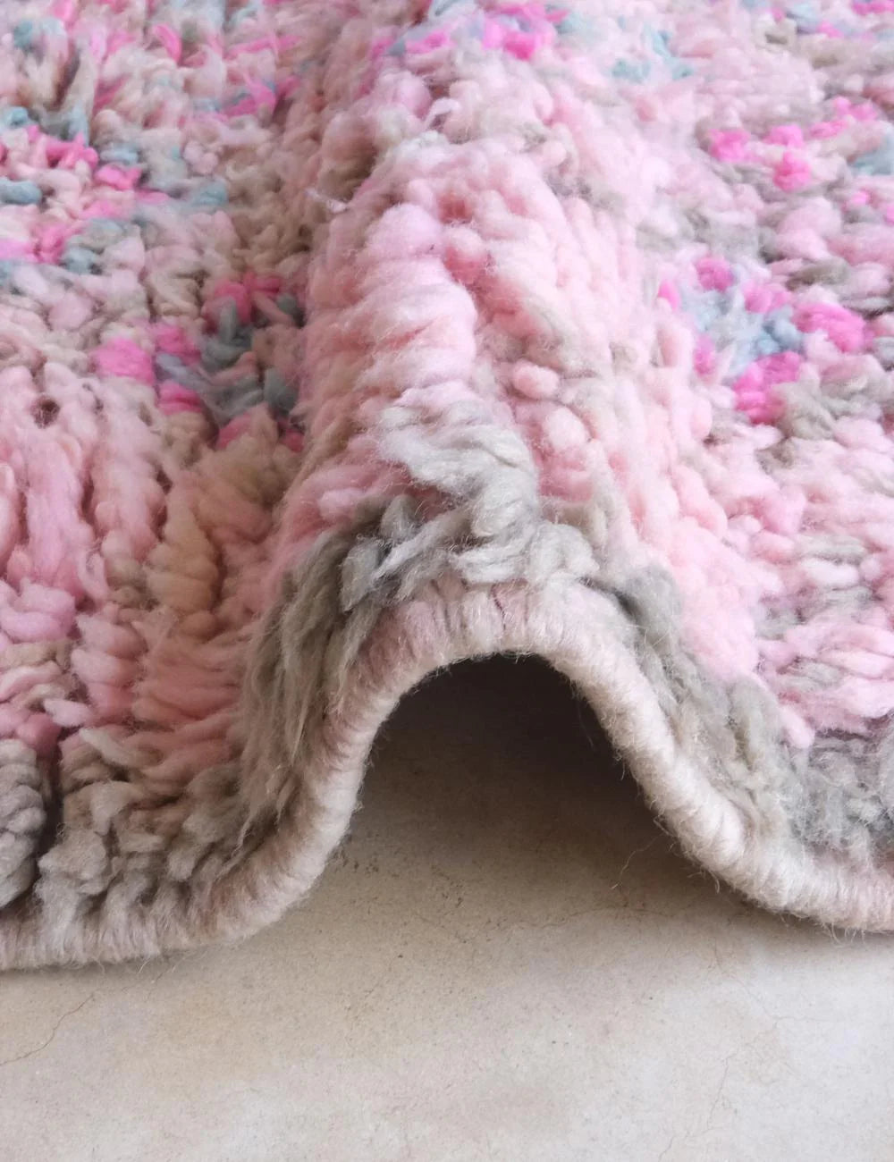 Moroccan Pink Accent Rug 7.2 x 3 ft / 218 x 92 cm - Surcoma