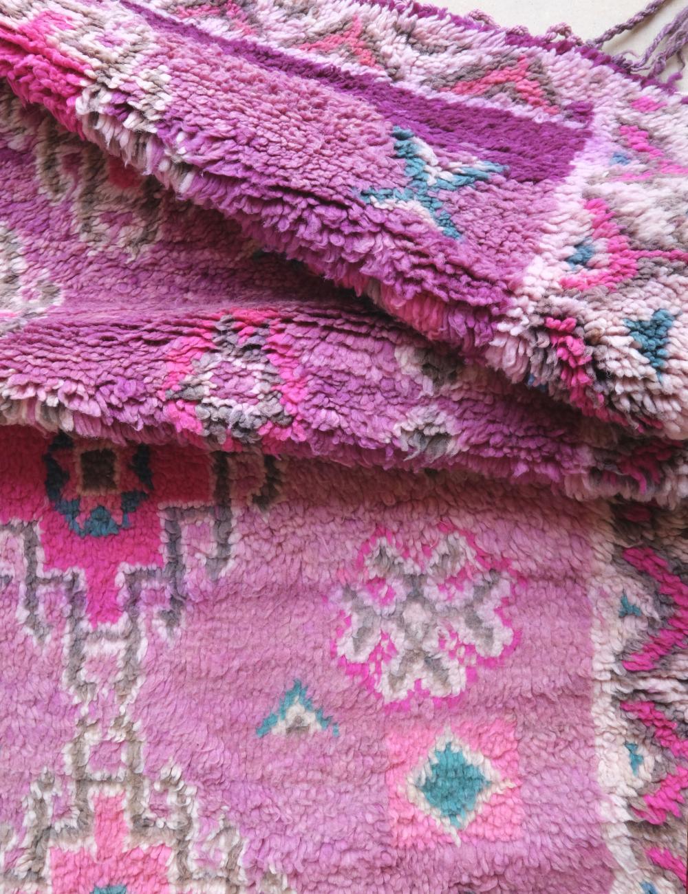 Purple Moroccan Wool Rug 9 x 7 ft / 275 x 214 cm - Surcoma