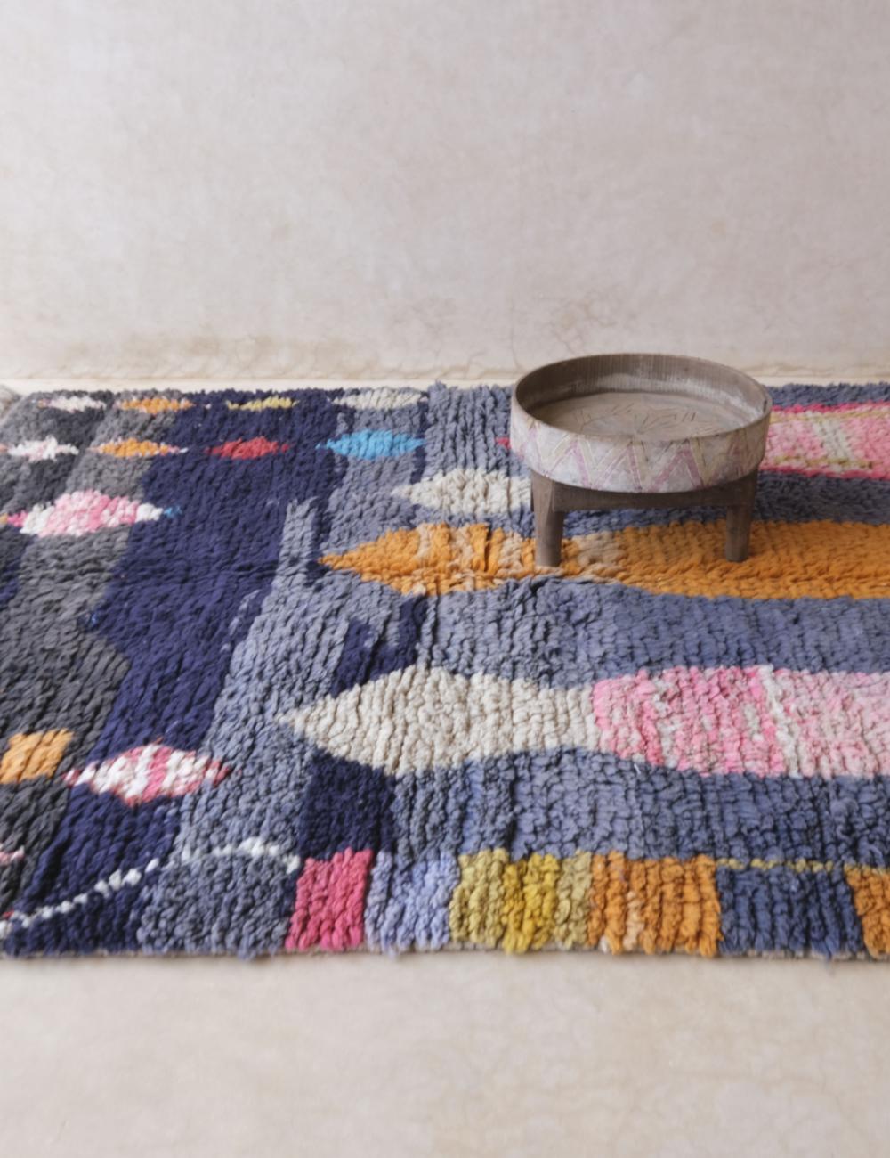 Boujad Moroccan Wool Rug 6.6 x 5.6 ft / 200 x 173 cm - Surcoma