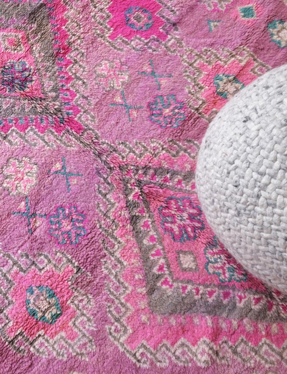 Purple Moroccan Wool Rug 9 x 7 ft / 275 x 214 cm - Surcoma