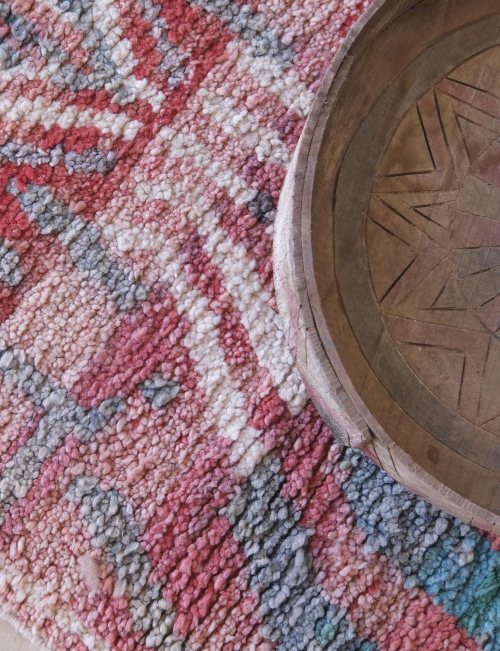 Neutral Moroccan Runner Rug 13.4 x 2.7 ft / 408 x 84 cm - Surcoma