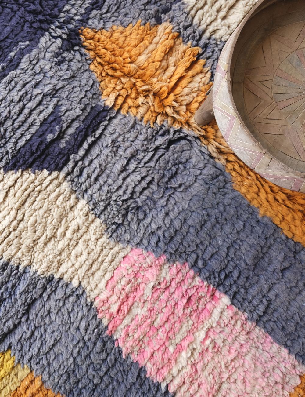 Boujad Moroccan Wool Rug 6.6 x 5.6 ft / 200 x 173 cm - Surcoma