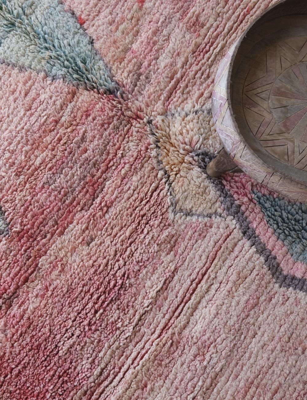 Neutral Boujad Moroccan Rug 8.8 x 5.6 ft / 267 x 173 cm - Surcoma