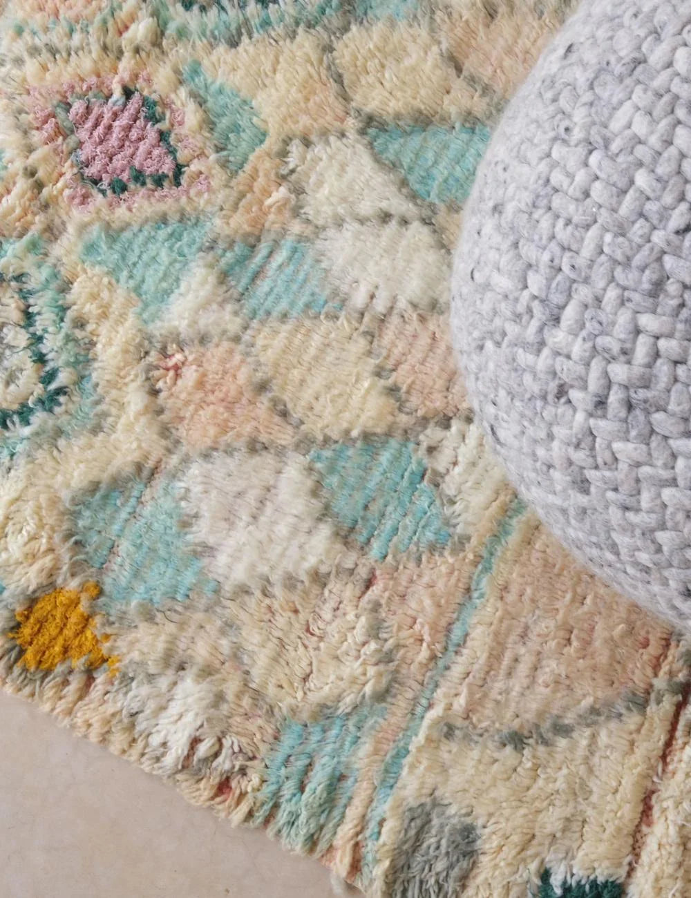 Neutral Hallway Moroccan Rug 11.2 x 3.6 ft / 340 x 110 cm - Surcoma