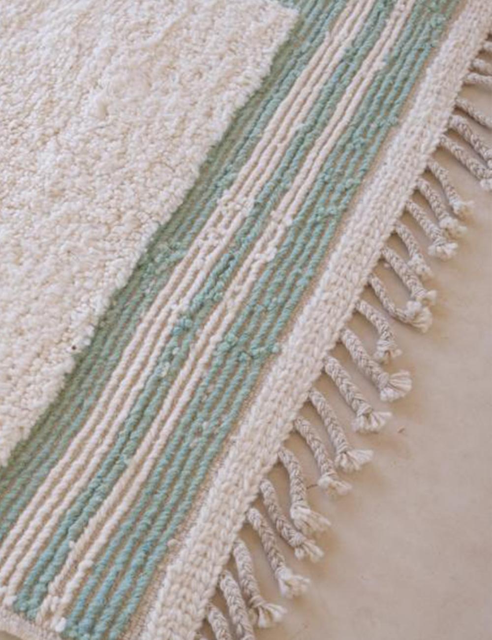 Custom Moroccan Sage Green Modern Rug - Surcoma