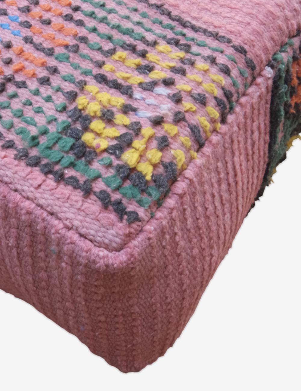 Moroccan Pink Square Floor Cushion - Surcoma