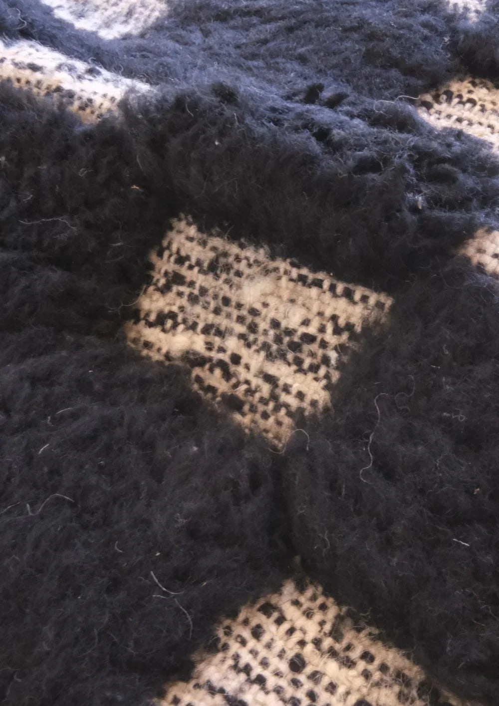 Moroccan Textured Checkerboard Rug 5 x 4 ft / 151 x 124 cm - Surcoma