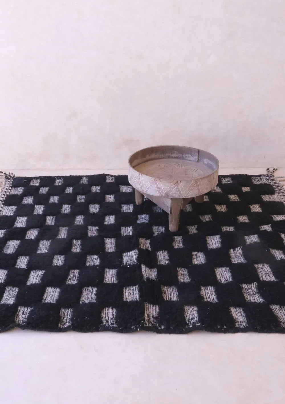 Moroccan Textured Checkerboard Rug 5 x 4 ft / 151 x 124 cm - Surcoma
