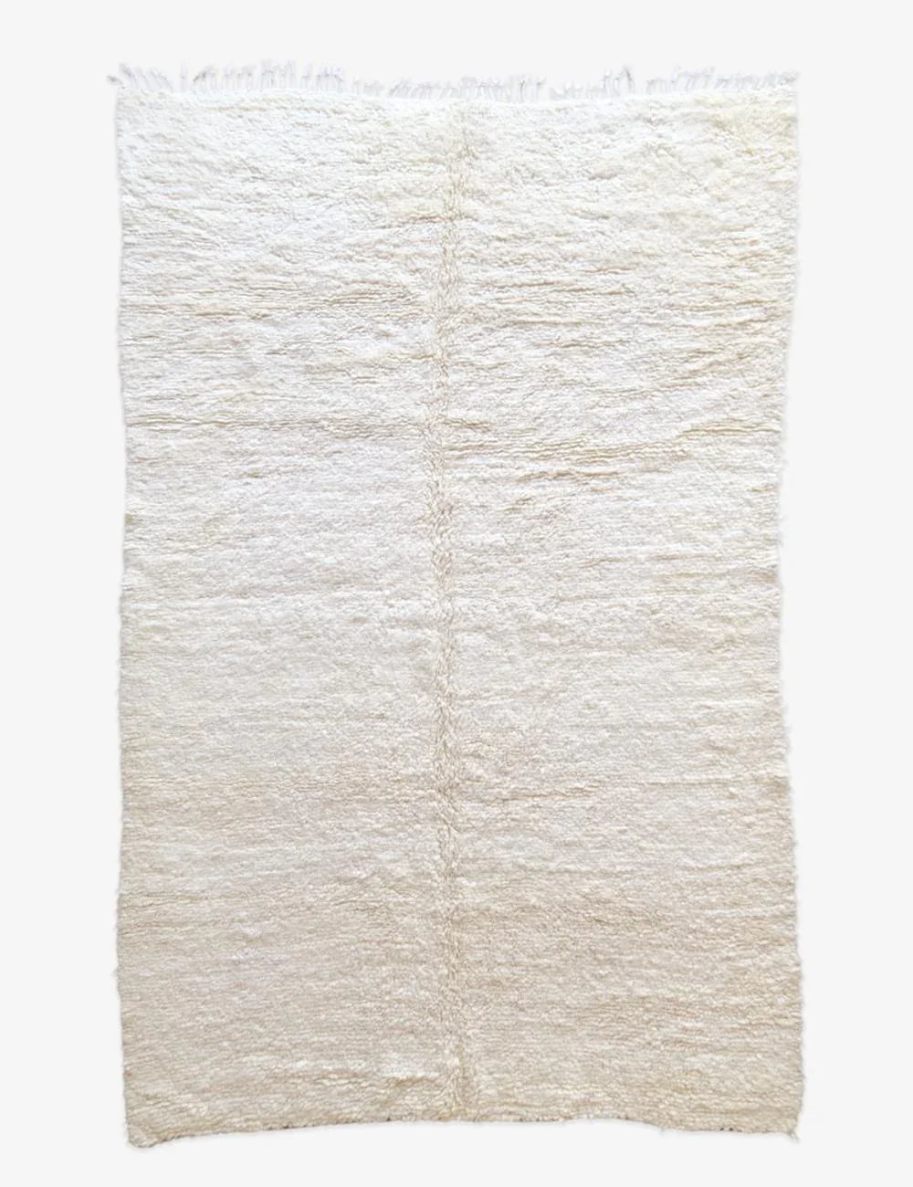 Moroccan White Beni Ourain Kilim Rug 9.6 x 6.2 ft / 292 x 191 cm - Surcoma