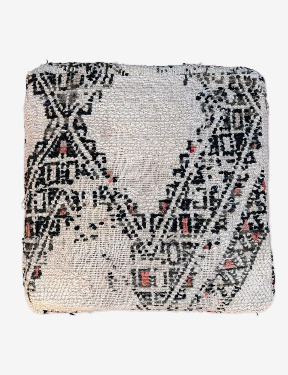 Moroccan White Tribal Floor Cushion - Surcoma