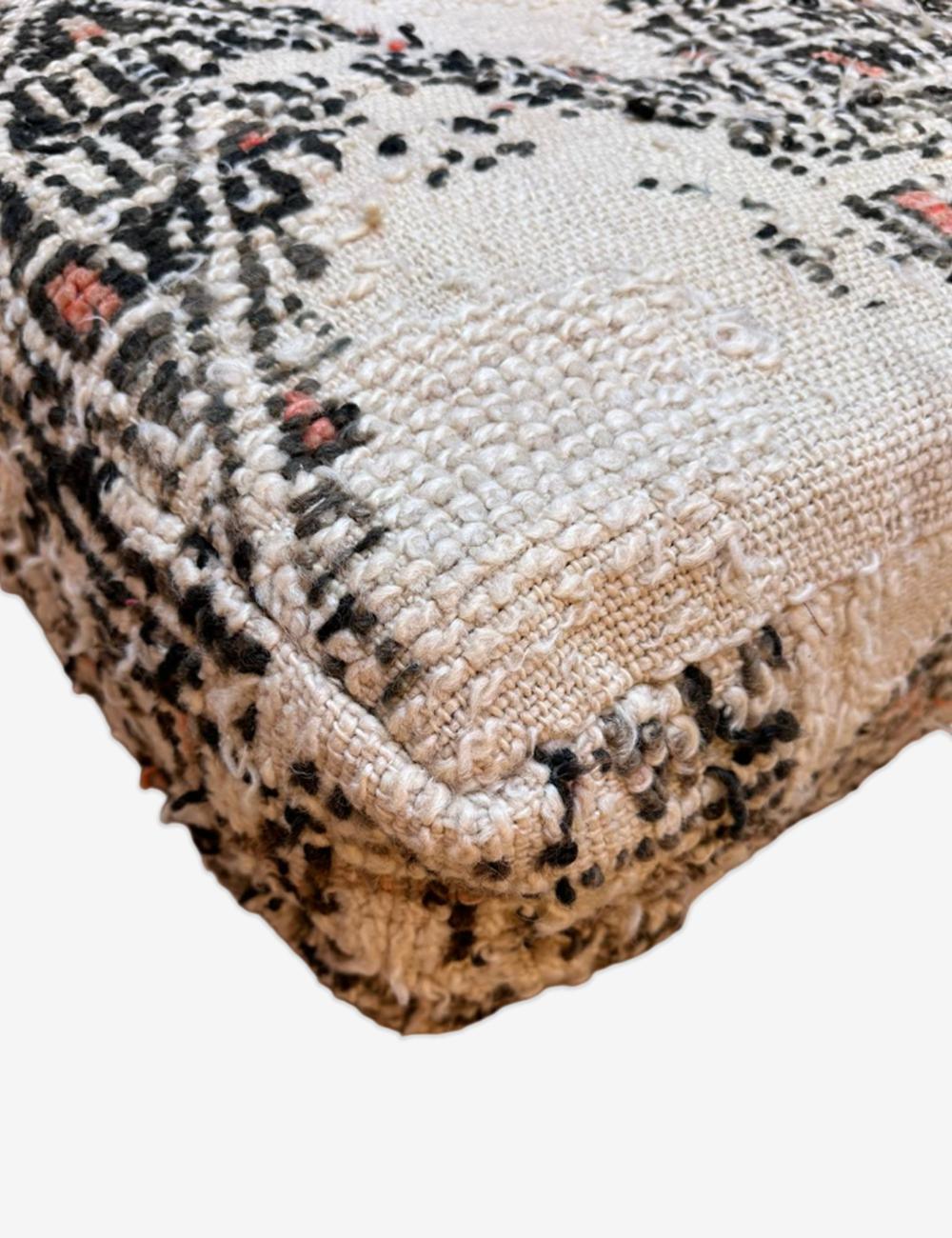 Moroccan White Tribal Floor Cushion - Surcoma