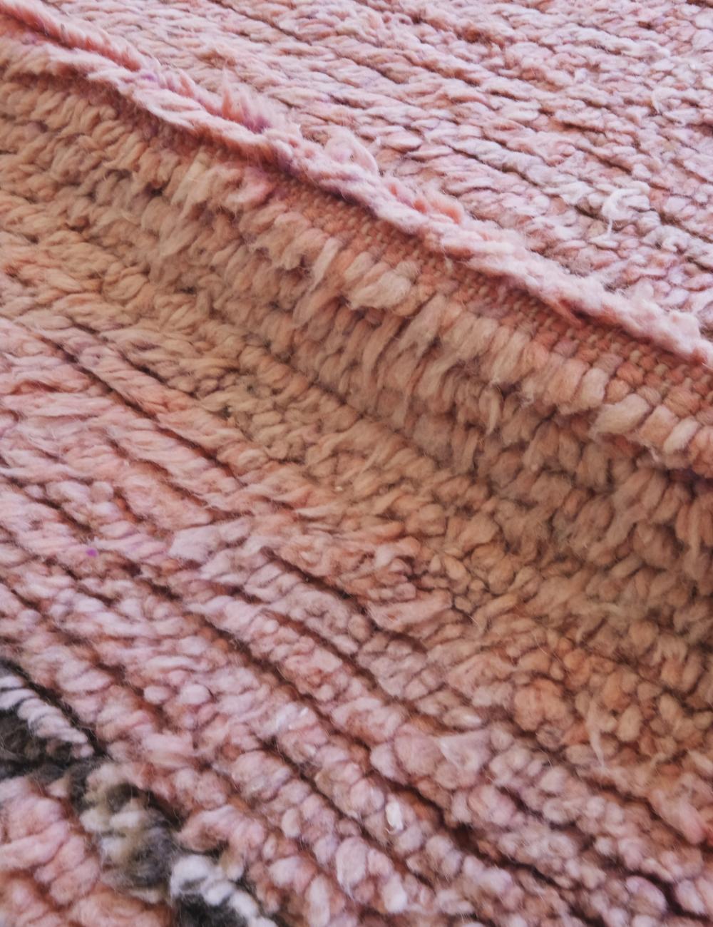 Pink Moroccan Wool Rug 9.2 x 6.1 ft / 281 x 187 cm