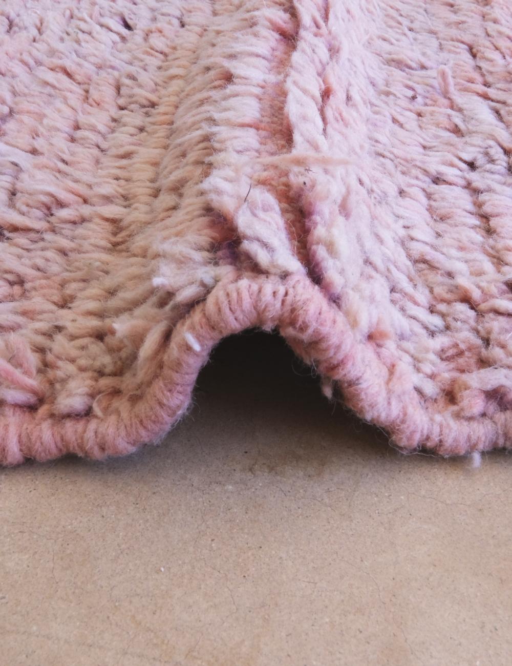 Pink Moroccan Wool Rug 9.2 x 6.1 ft / 281 x 187 cm